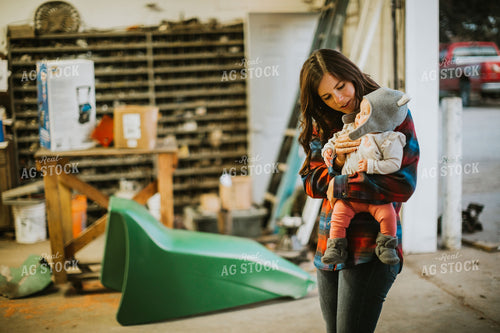 Farm Wife with Baby in Farm Shop 5139