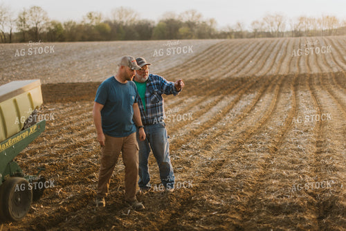 Farmers Talking in Field 7452