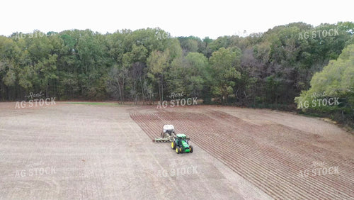 Aerial of Strip Tilling in Red Dirt 79195