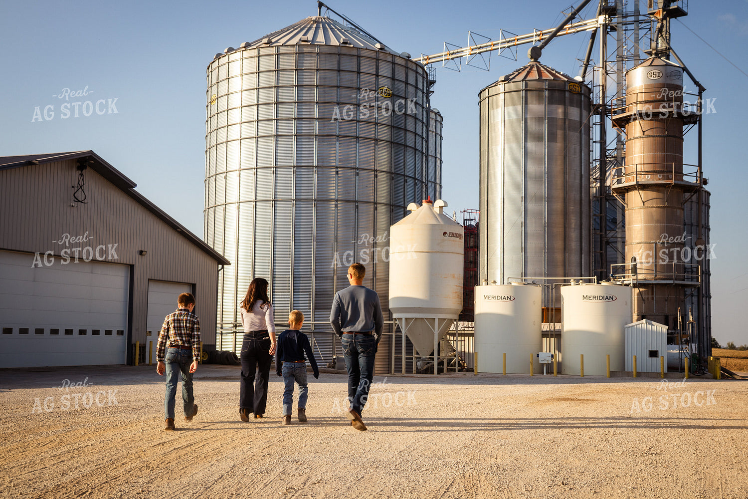 Farm Family Walking on Farm 268066