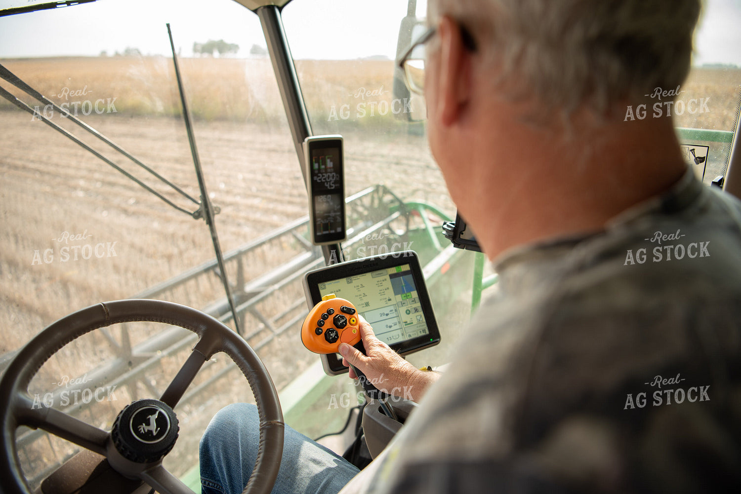 Farmer Driving Combine 274043