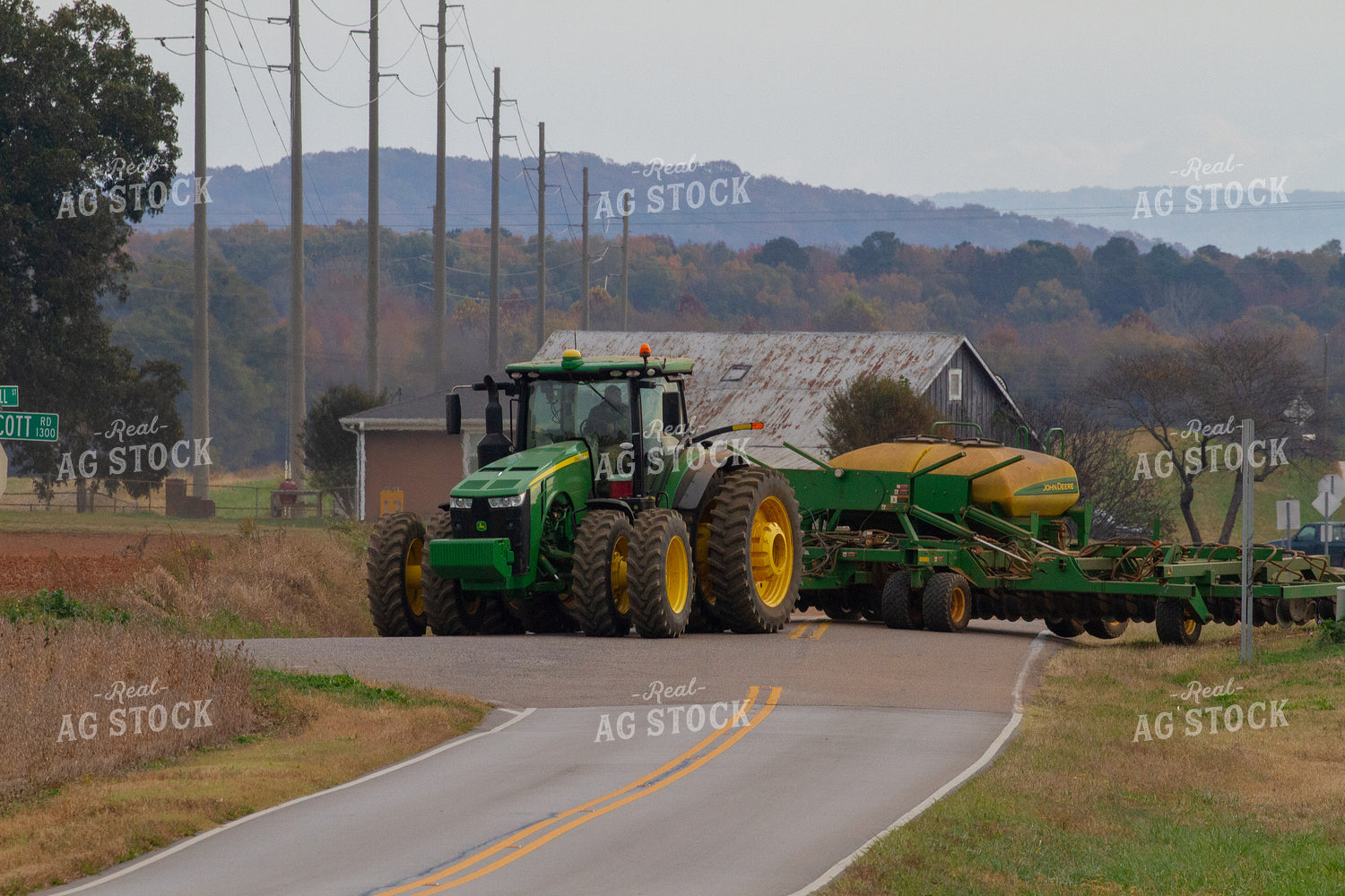 Tractor and Planter on Road 79040