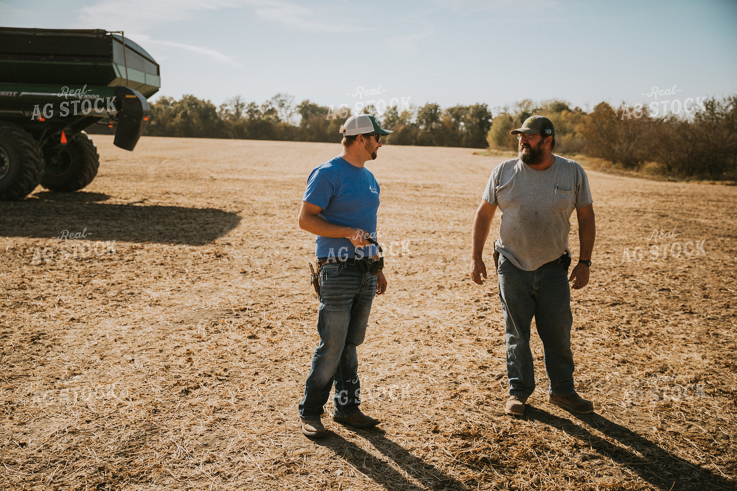 Farmers Talking in Field 7082