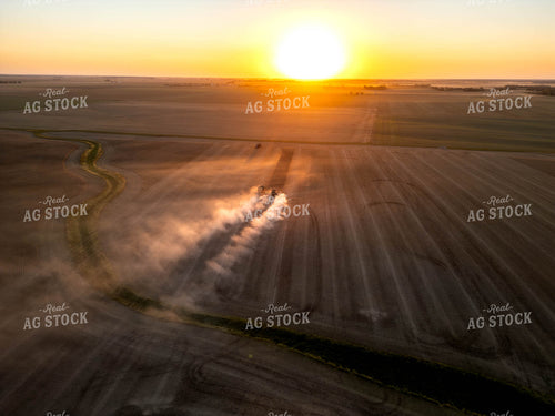 Aerial of Soybean Harvest 115623