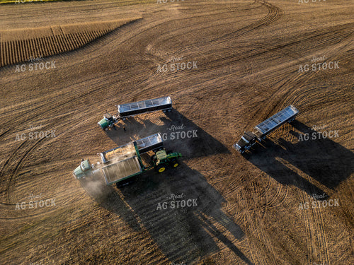 Aerial of Soybean Harvest 115609