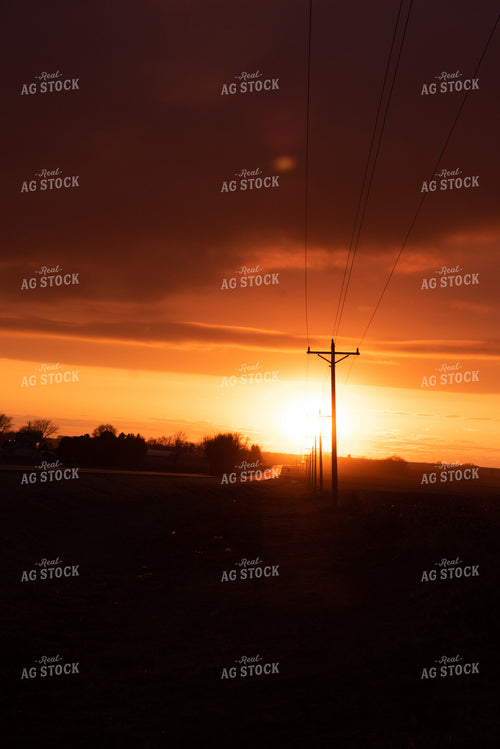 Rural Road at Sunset 68019