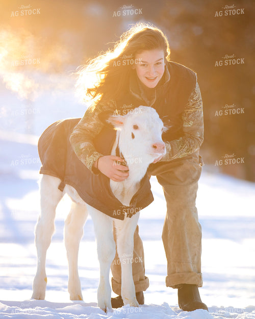 Holstein Calf with Farmer 55004
