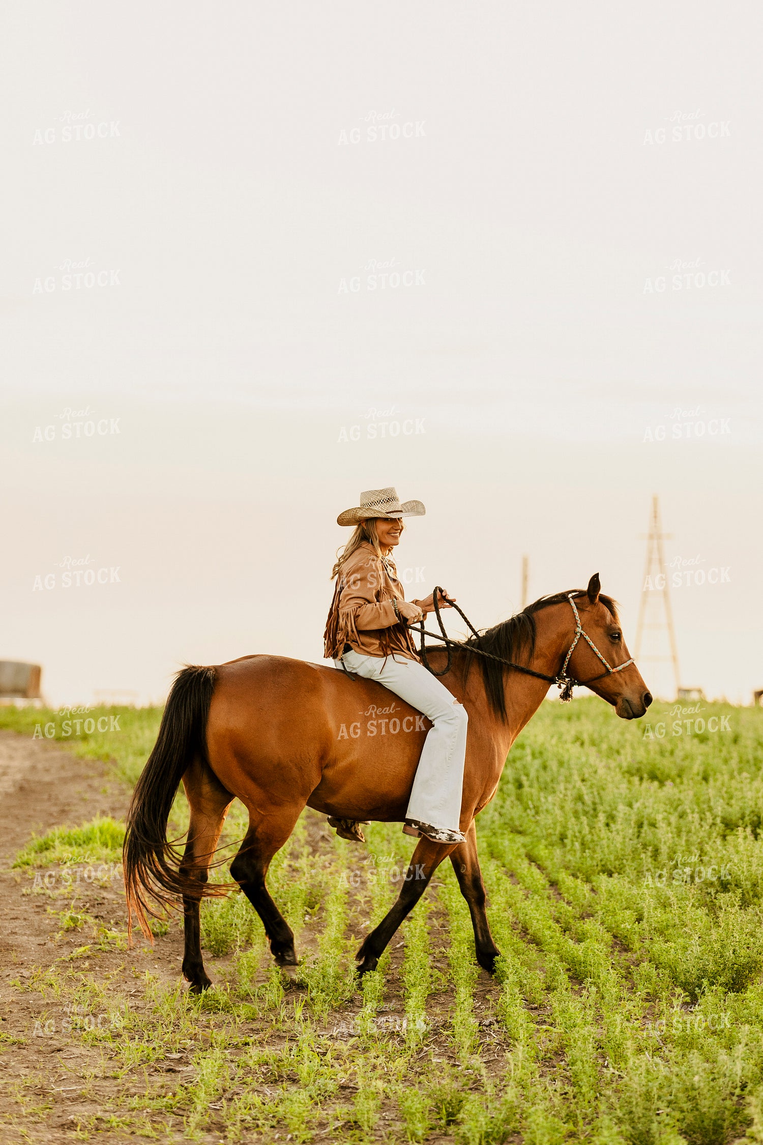 Female Rancher on Horseback 207008