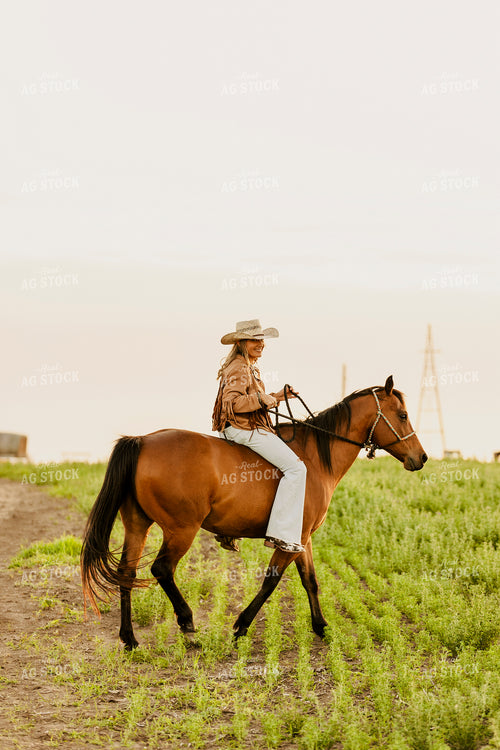 Female Rancher on Horseback 207008