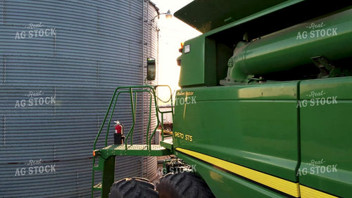 Combine Grain Bin at Sunrise with Sunflare 92024