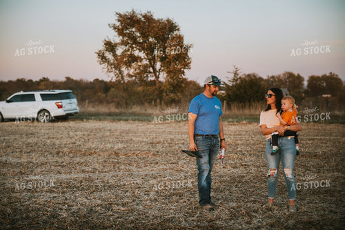 Farm Family in Soybean Field 7004