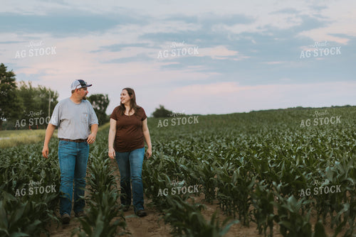 Farmers Scouting Corn Field 7825