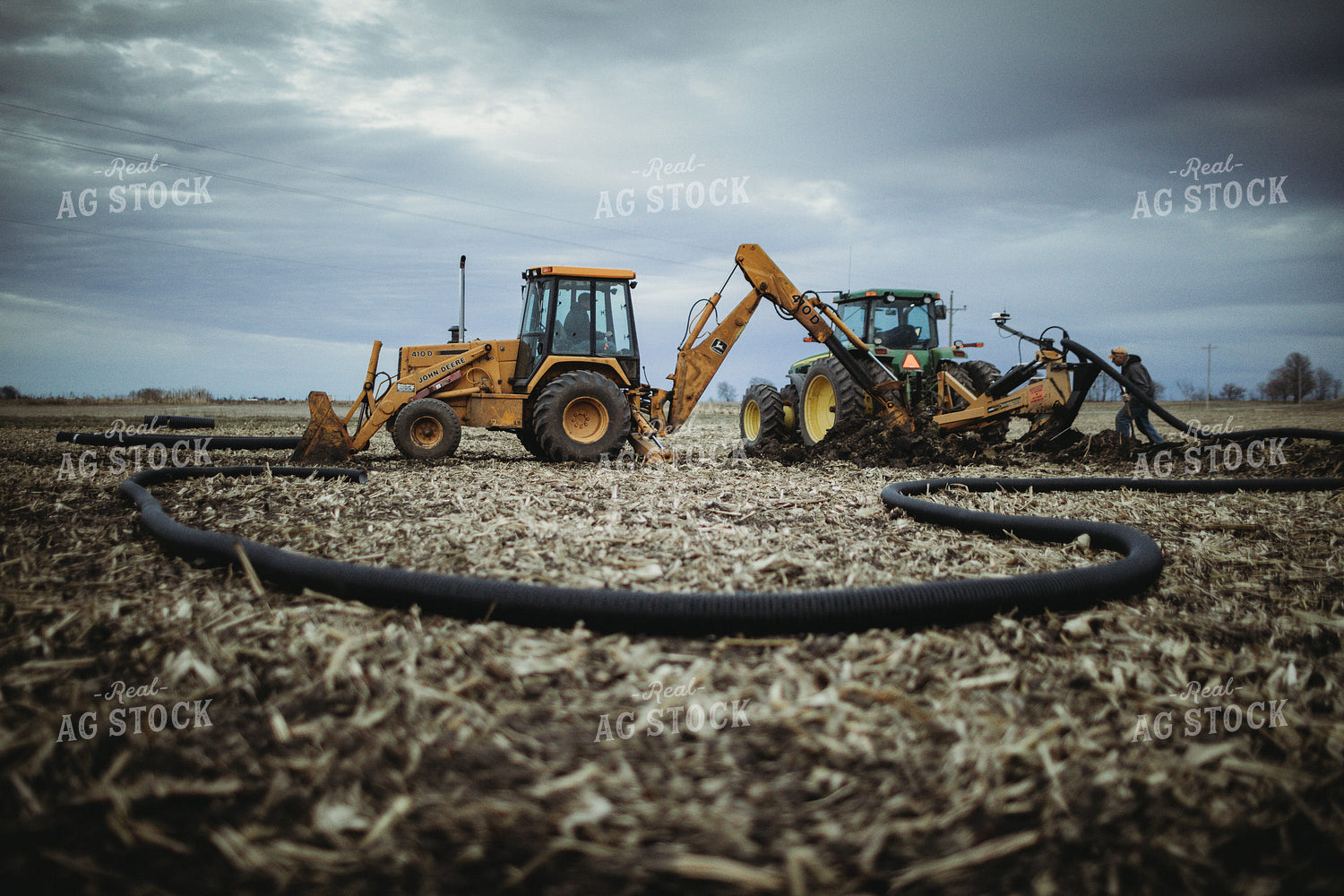 Digging Hole for Field Tile 3696