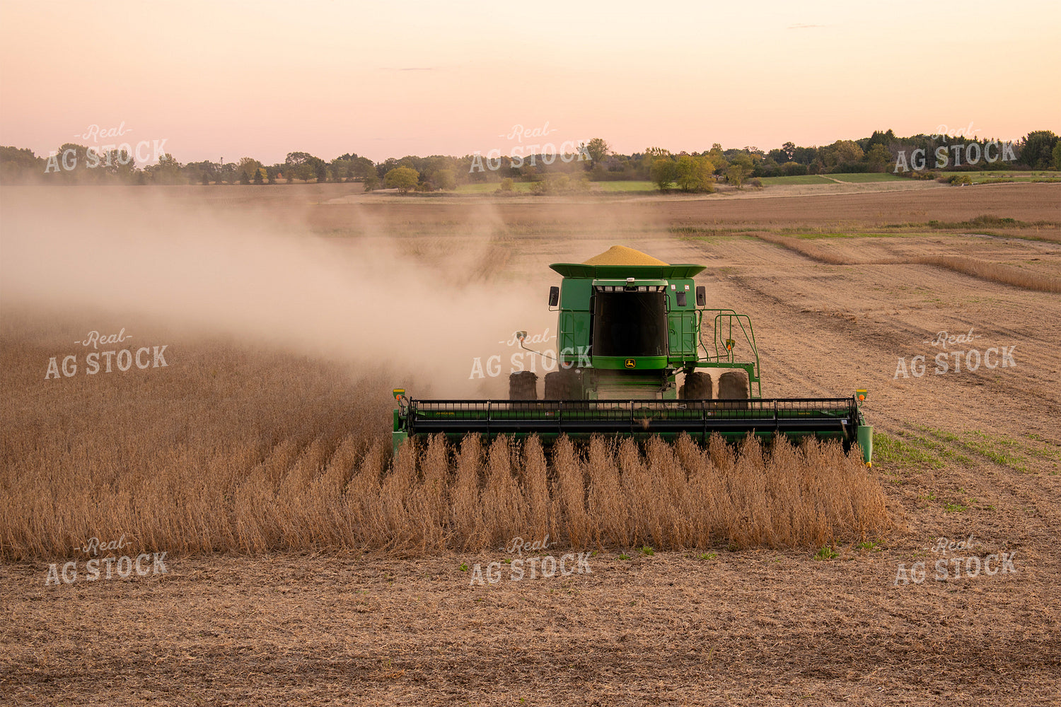 Combining Soybeans - Drone 50056