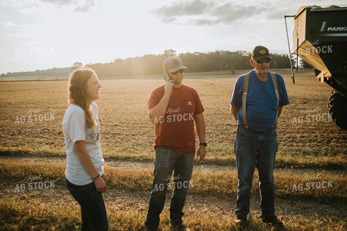 Farmers Talking During Soybean Harvest 4836