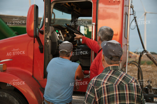 Farmers Talking by Semi Truck 26041