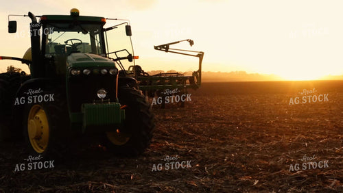 Climbing into Tractor with Planter Silhouette 2958