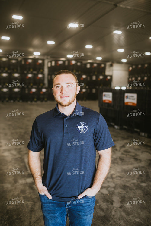 Man in Seed Warehouse 5373
