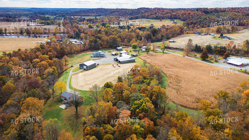 Aerial of Farm in Fall 52640
