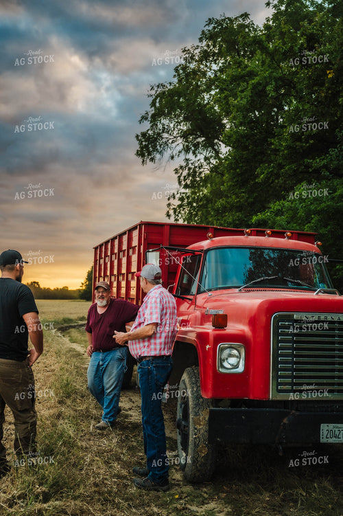 Farmers Talking by Grain Truck 115517