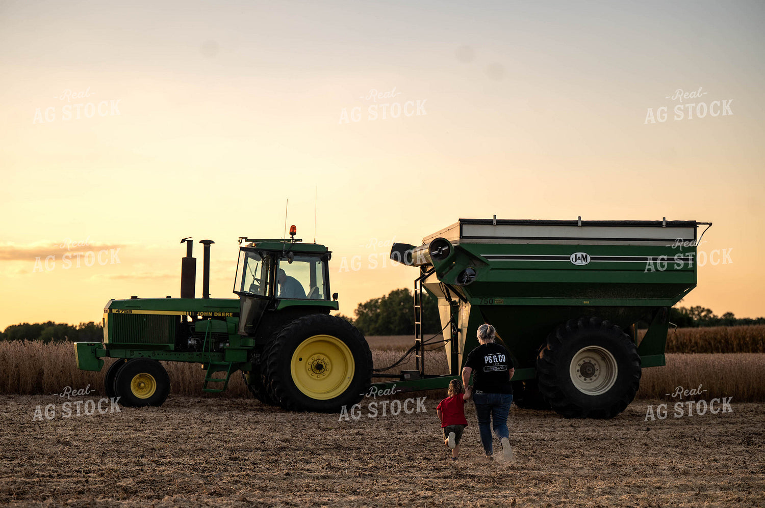 Farm Family at Soybean Harvest 115846