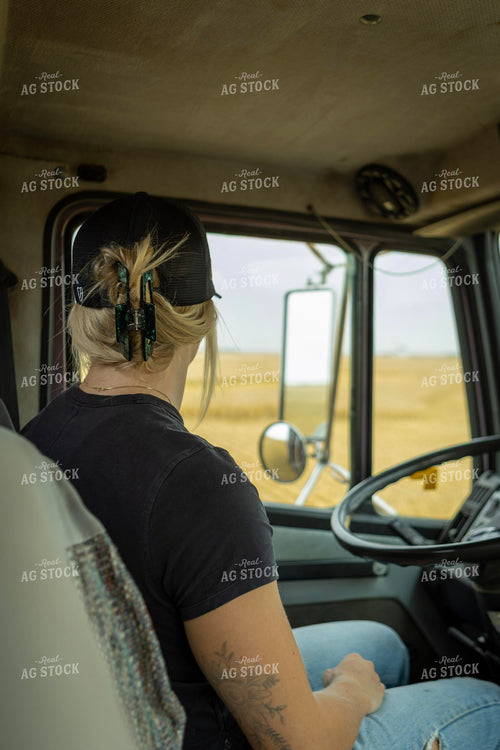 Female Farmer Driving Semi 187241