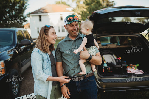 Farm Family Outside of Farm House 5808
