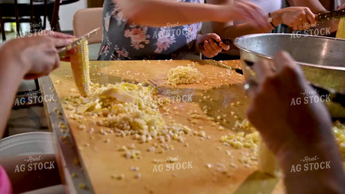 Cutting Sweet Corn off the Cob - 258