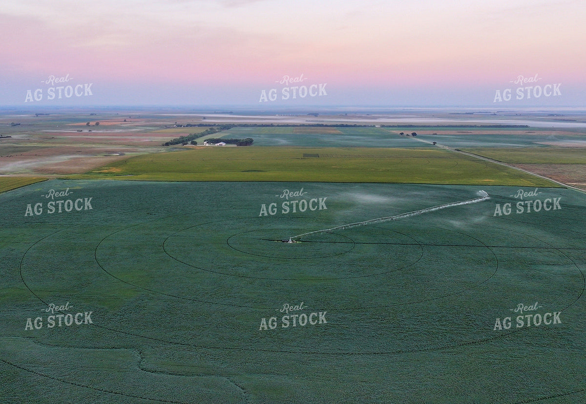 Aerial of Center Pivot Irrigation System 141730