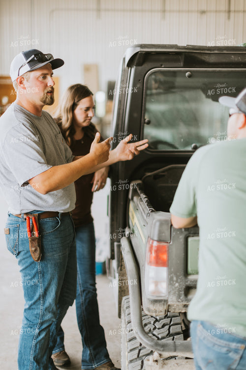 Farmers Talking in Shed 7744