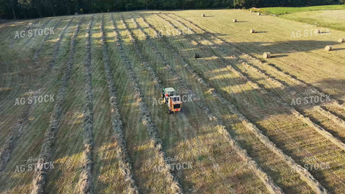 Aerial of Baling Hay 295215