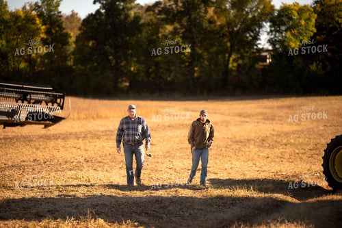 Farmers Walking in Field 115422