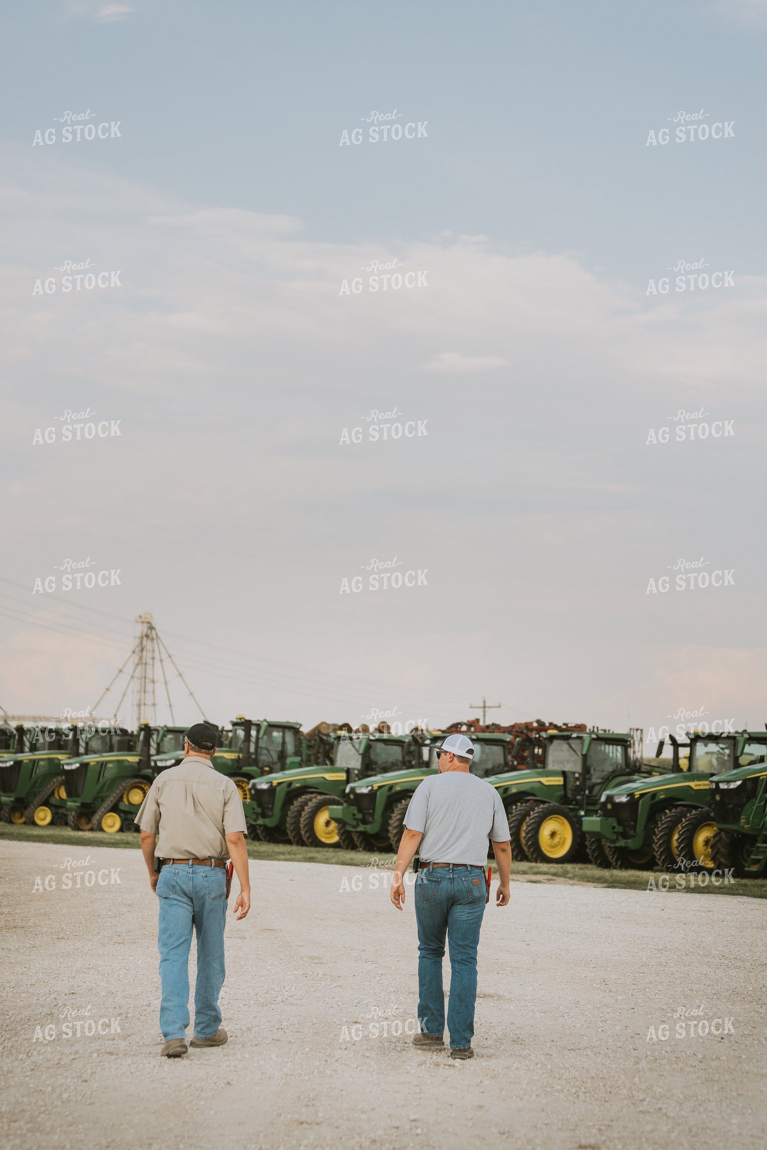 Farmers Walking in Farmyard 7757