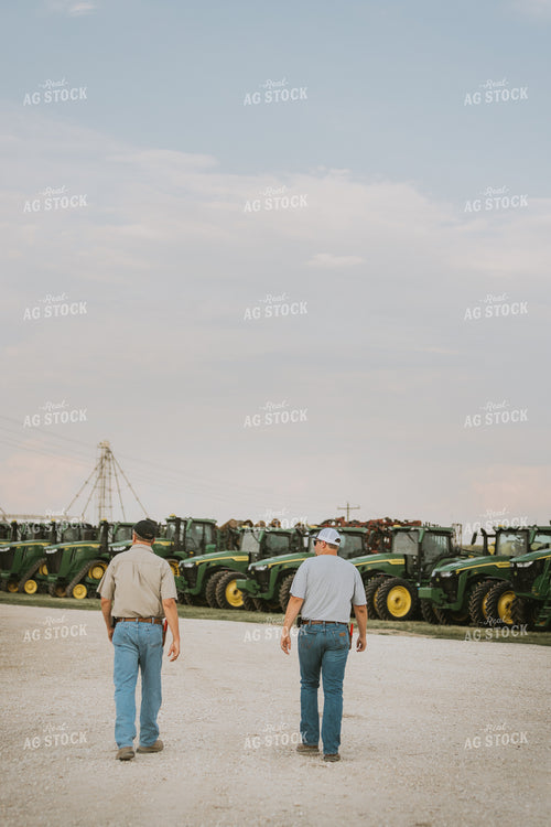 Farmers Walking in Farmyard 7757