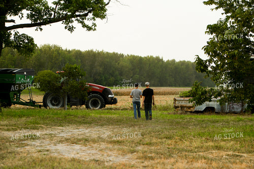Farm Kids Walking Towards Equipment 191264