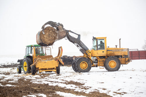 Loading Hay Bale 155435