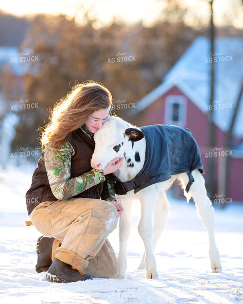 Holstein Calf with Farmer 55006