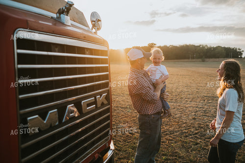 Young Farm Family During Soybean Harvest 4882