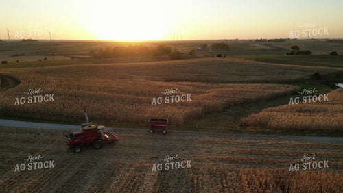Aerial of Corn Harvest 268051