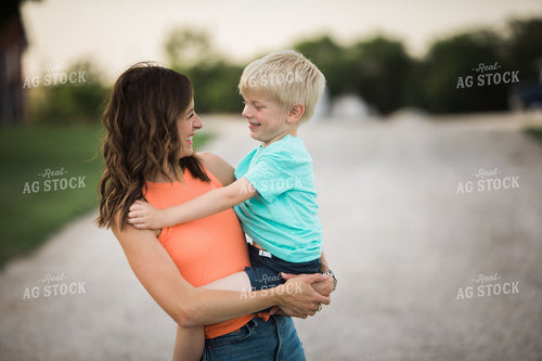 Mother and Son on Farm 5953