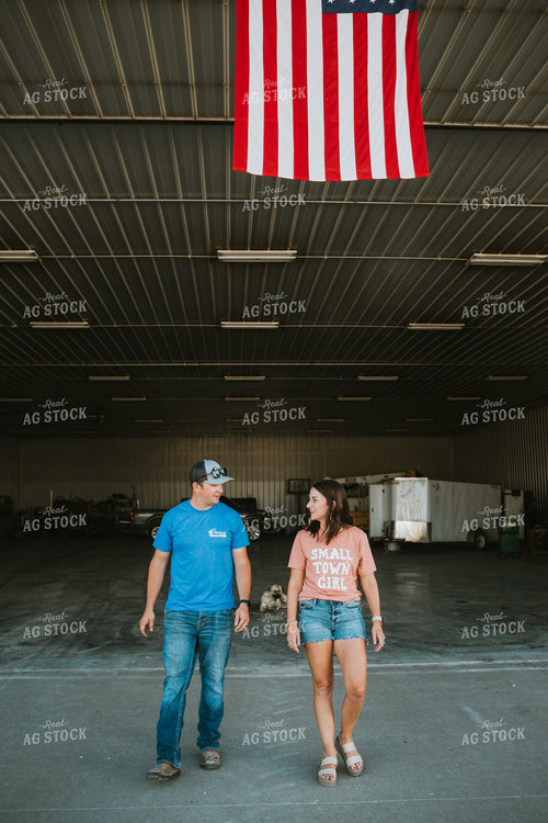 Farmer Talking to Wife in Farm Shop 6213