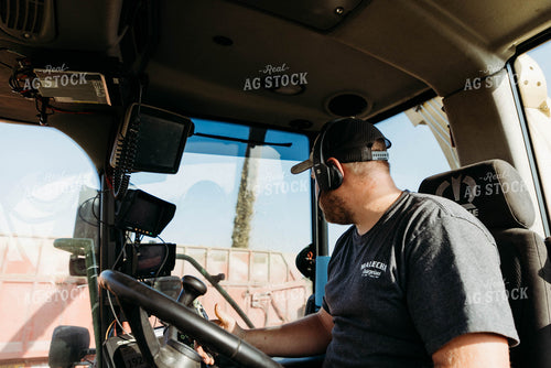Farmer in Silage Chopper Cab 152044