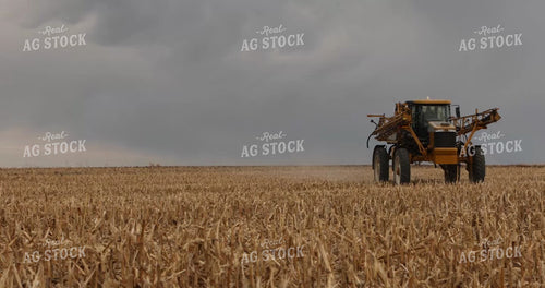 Self Propelled Sprayer Spraying Harvest Corn Field 3987