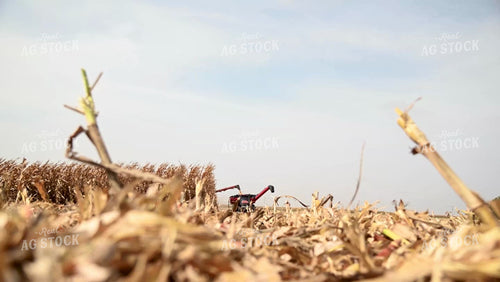 Combine Unloading Corn on the go into an Auger Wagon - 459