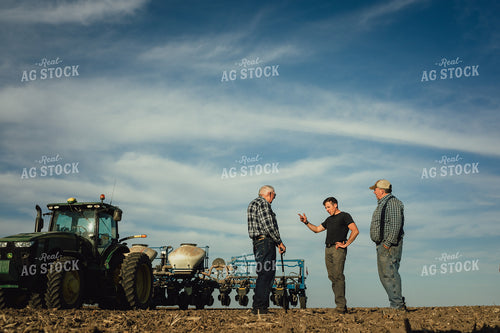 3 Generations of Farmers in Field at Planting 4217