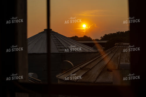 Sunset Over Grain Bins 279024