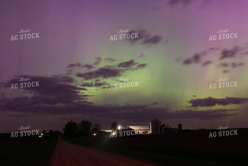 Northern Lights Over Farm 161161
