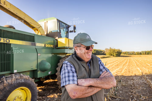 Farmer with Silage Harvestor 270129