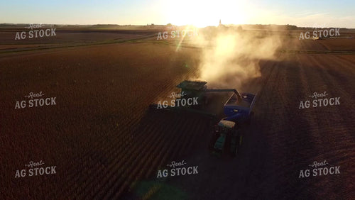 Aerial of Soybean Harvest 250021