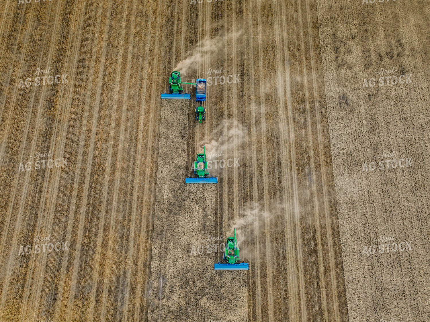 Overhead of Wheat Harvest 199008